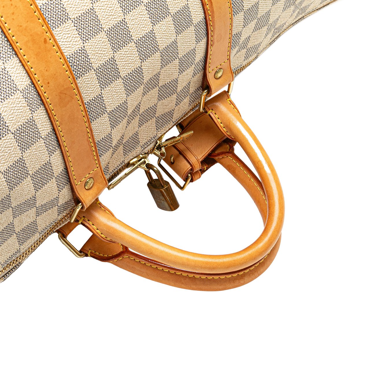 Louis Vuitton Damier Azur Keepall Bandouliere 55 Wit