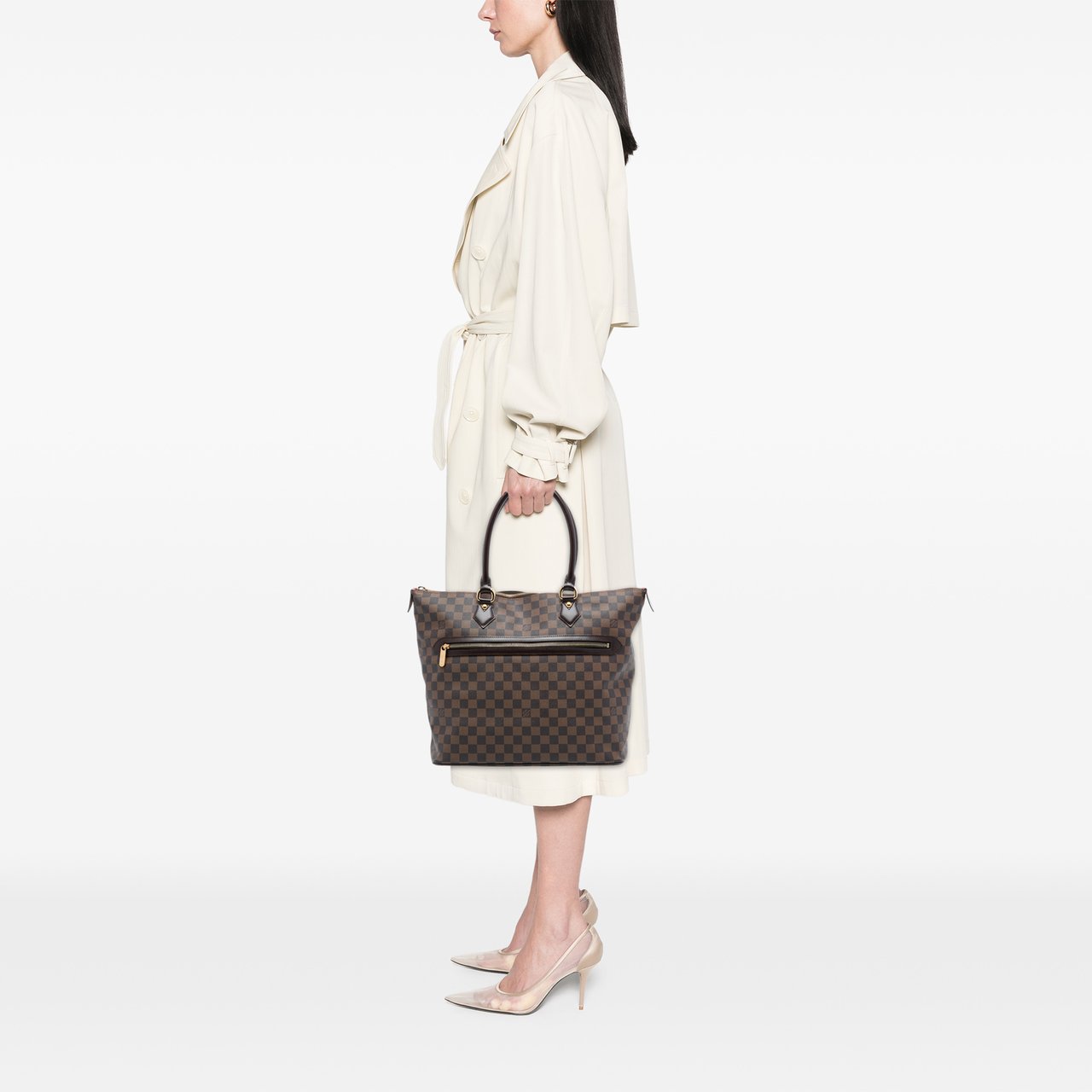 Louis Vuitton Damier Ebene Saleya GM Bruin