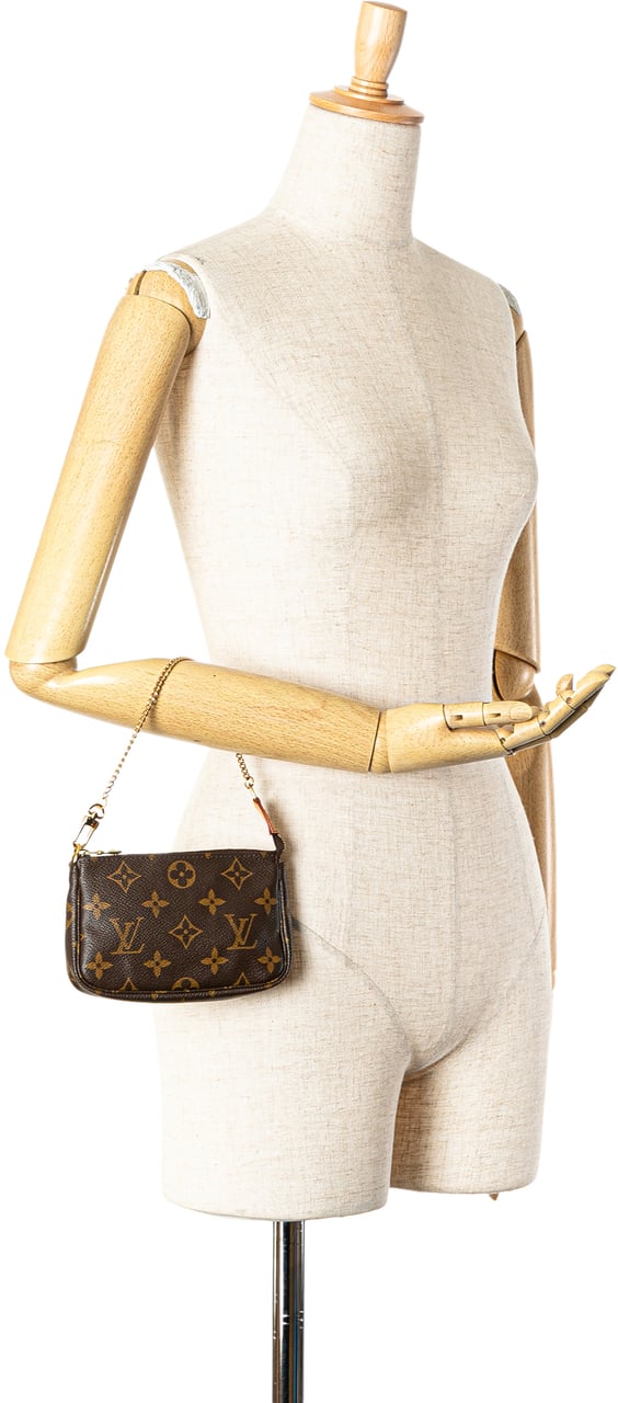 Louis Vuitton Monogram Mini Pochette Accessoires Bruin