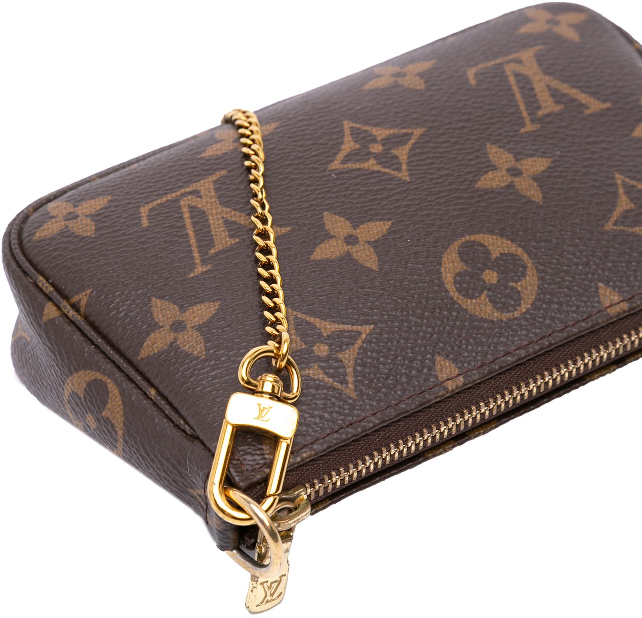 Louis Vuitton Monogram Mini Pochette Accessoires Bruin