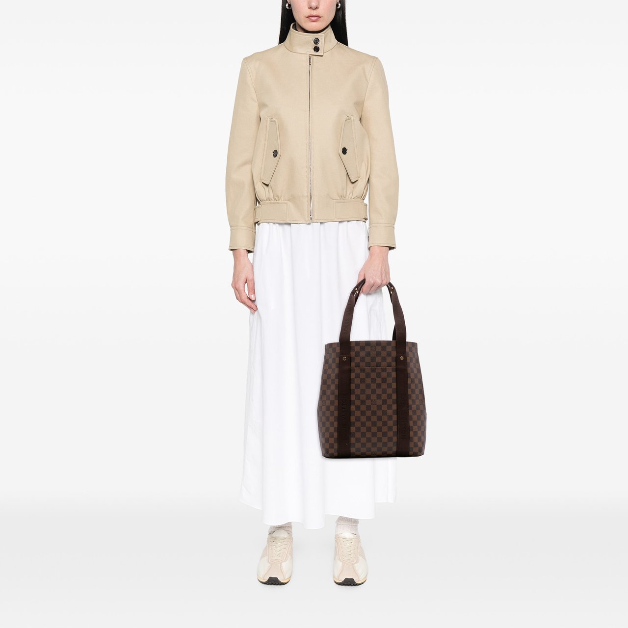 Louis Vuitton Damier Ebene Cabas Beaubourg Bruin