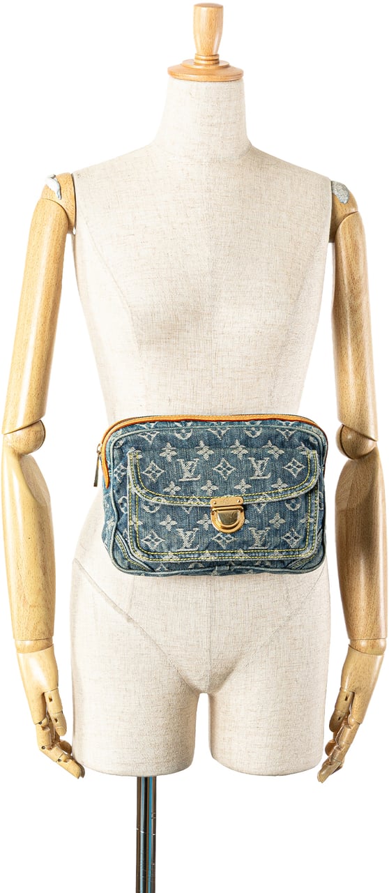 Louis Vuitton Monogram Denim Bum Bag Blauw