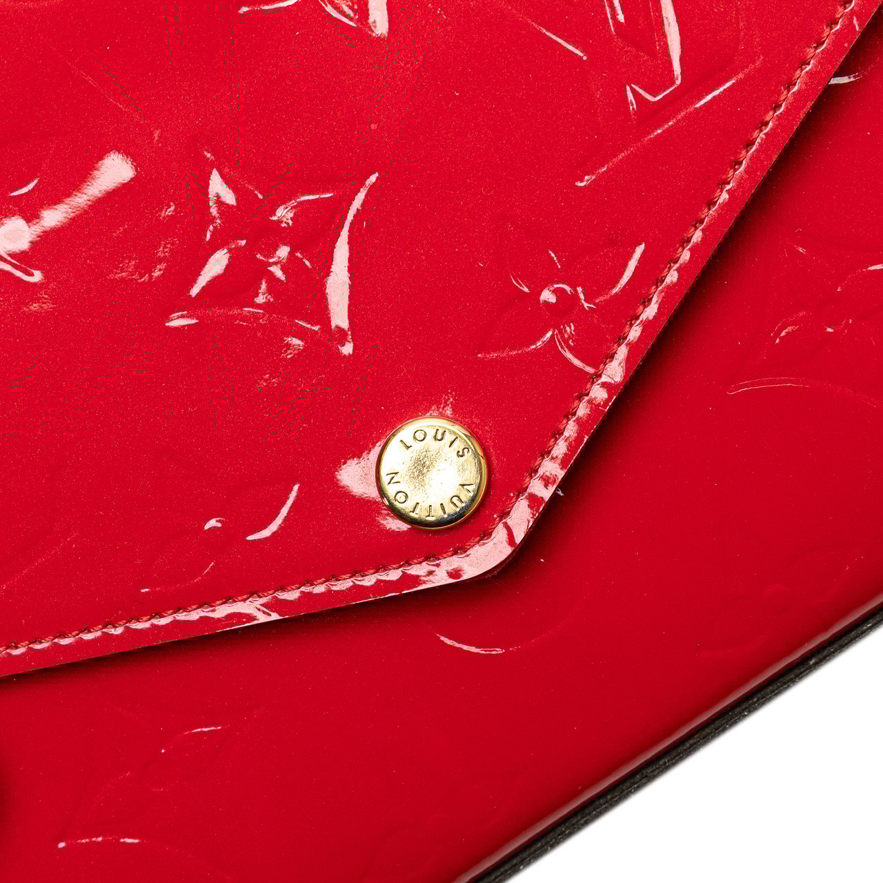 Louis Vuitton Monogram Vernis Pochette Felicie Rood