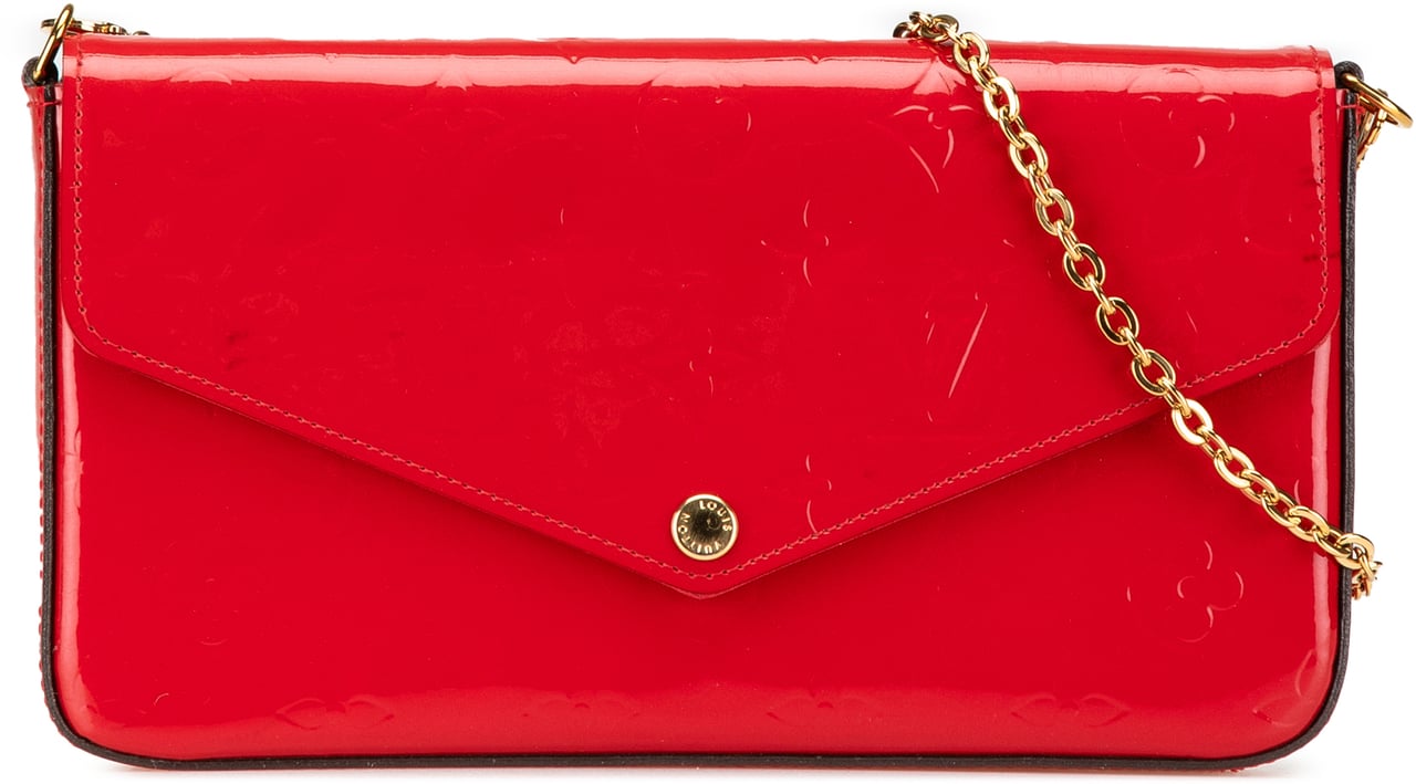 Louis Vuitton Monogram Vernis Pochette Felicie Rood