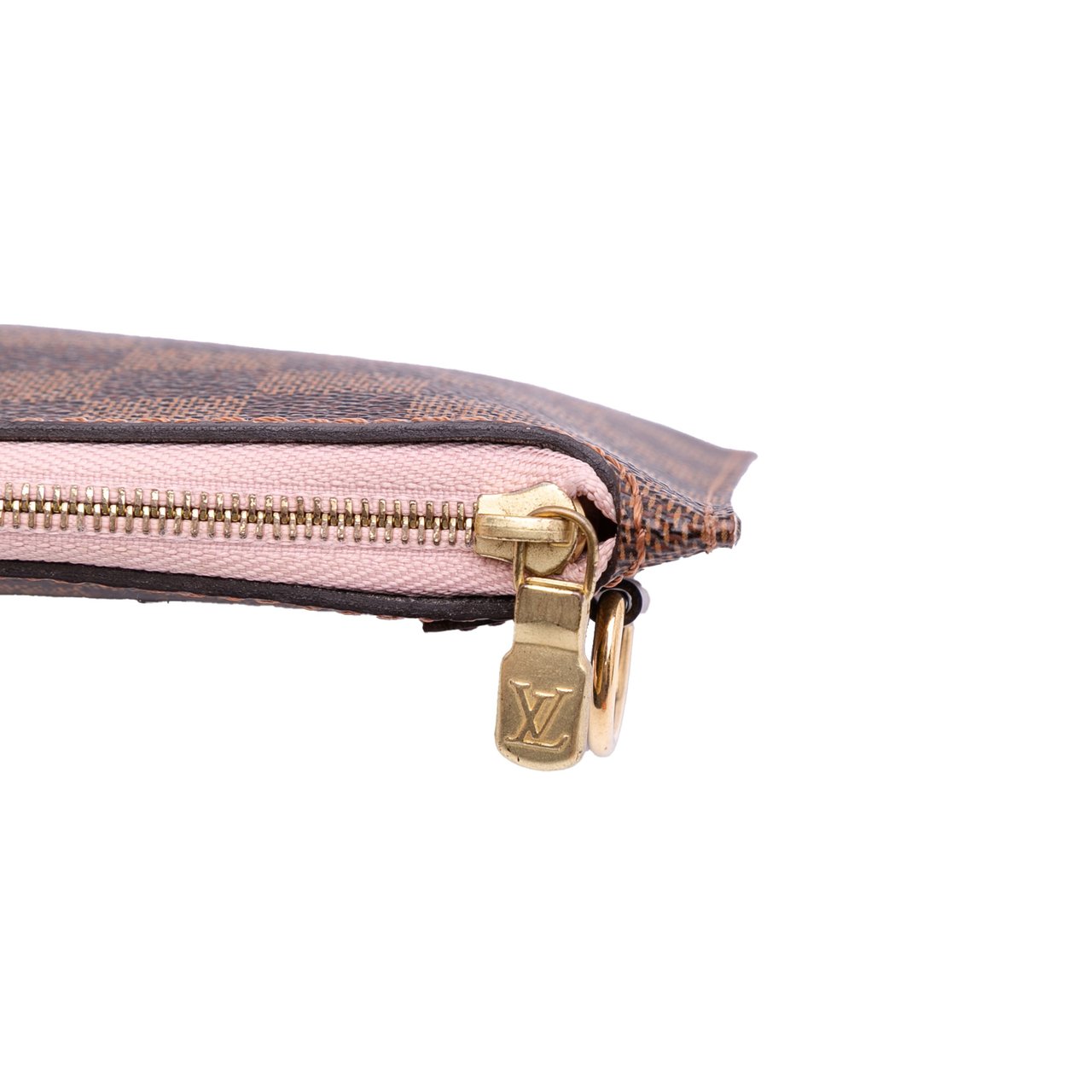 Louis Vuitton Damier Ebene Neverfull MM Pouch Bruin