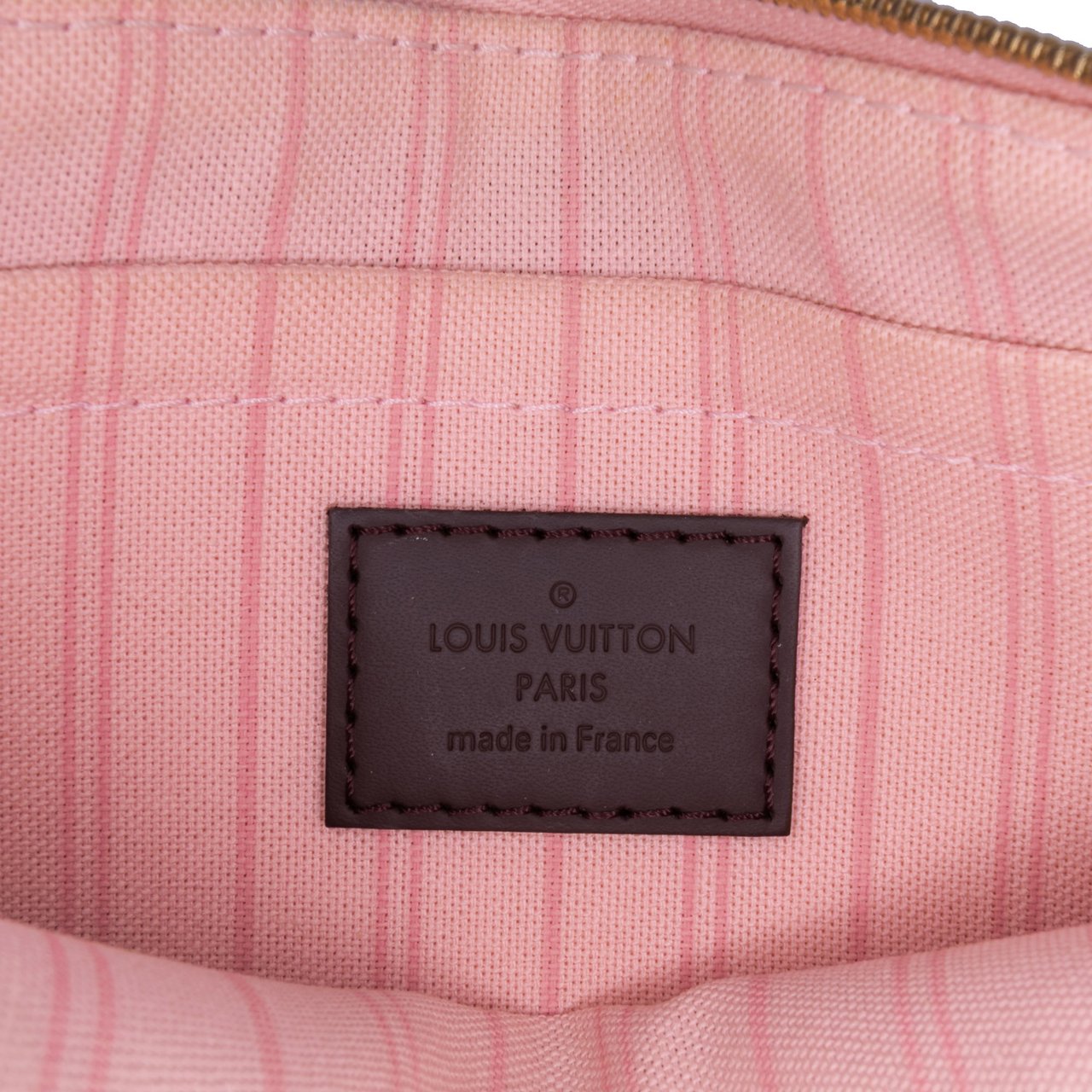 Louis Vuitton Damier Ebene Neverfull MM Pouch Bruin