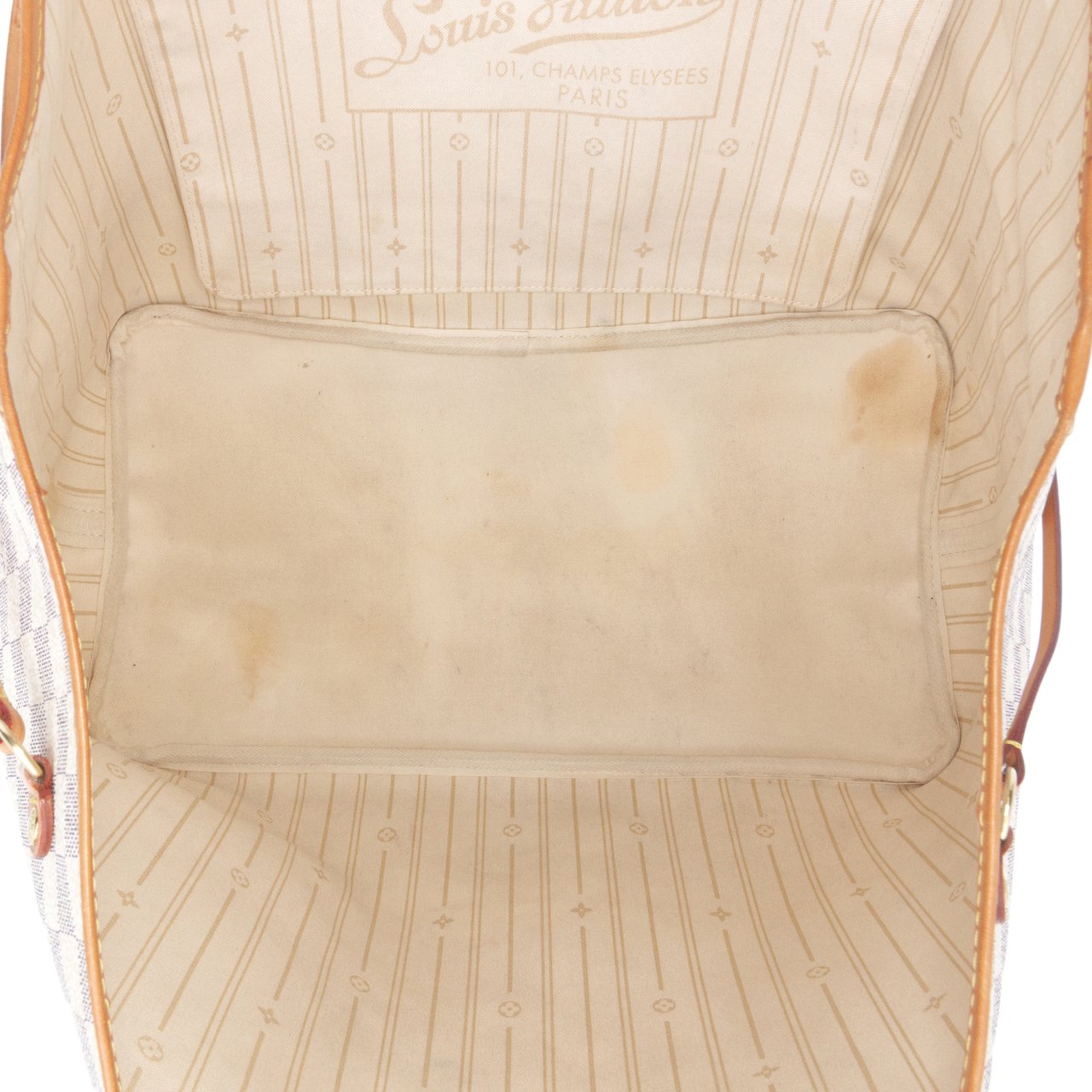 Louis Vuitton Damier Azur Neverfull GM Wit