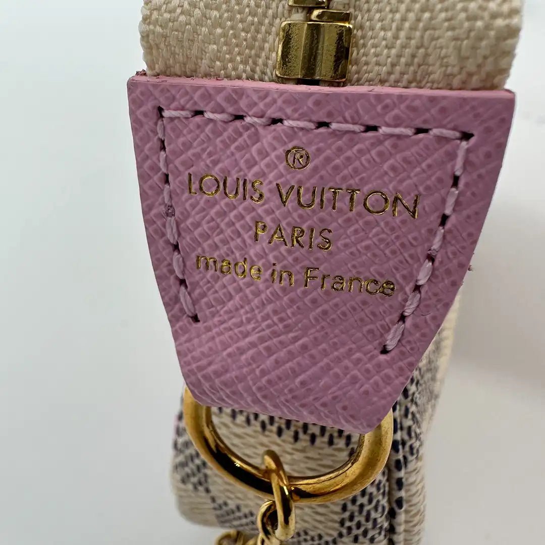 Louis Vuitton Louis Vuitton Pochette Accessories Damier Azur Illustre Transatlantic Fullset / new Beige