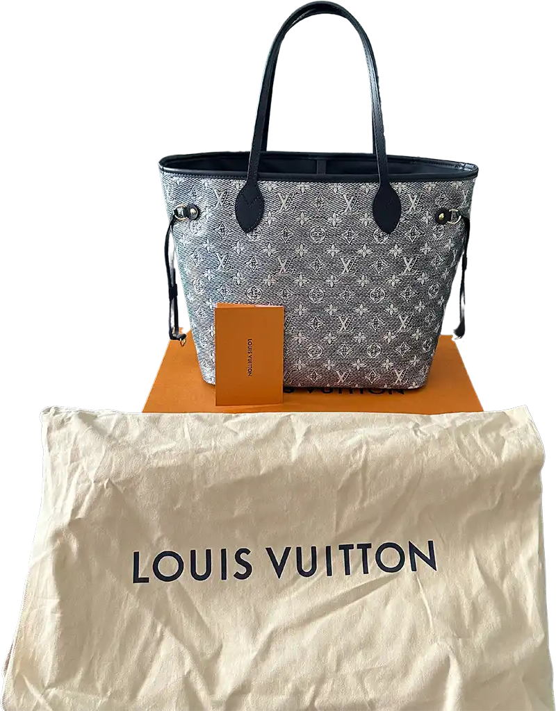 Louis Vuitton Louis Vuitton Neverfull MM Monoglam dark blue M22921 full set / as good as new Blauw