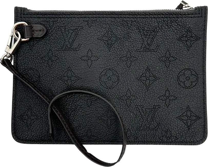 Louis Vuitton Louis Vuitton Girolata Mahina leather black M54402 full set / very good Zwart