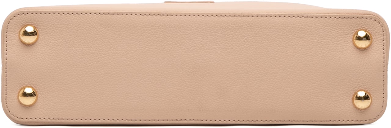 Louis Vuitton Grained Calfskin Capucines East West MM Bruin