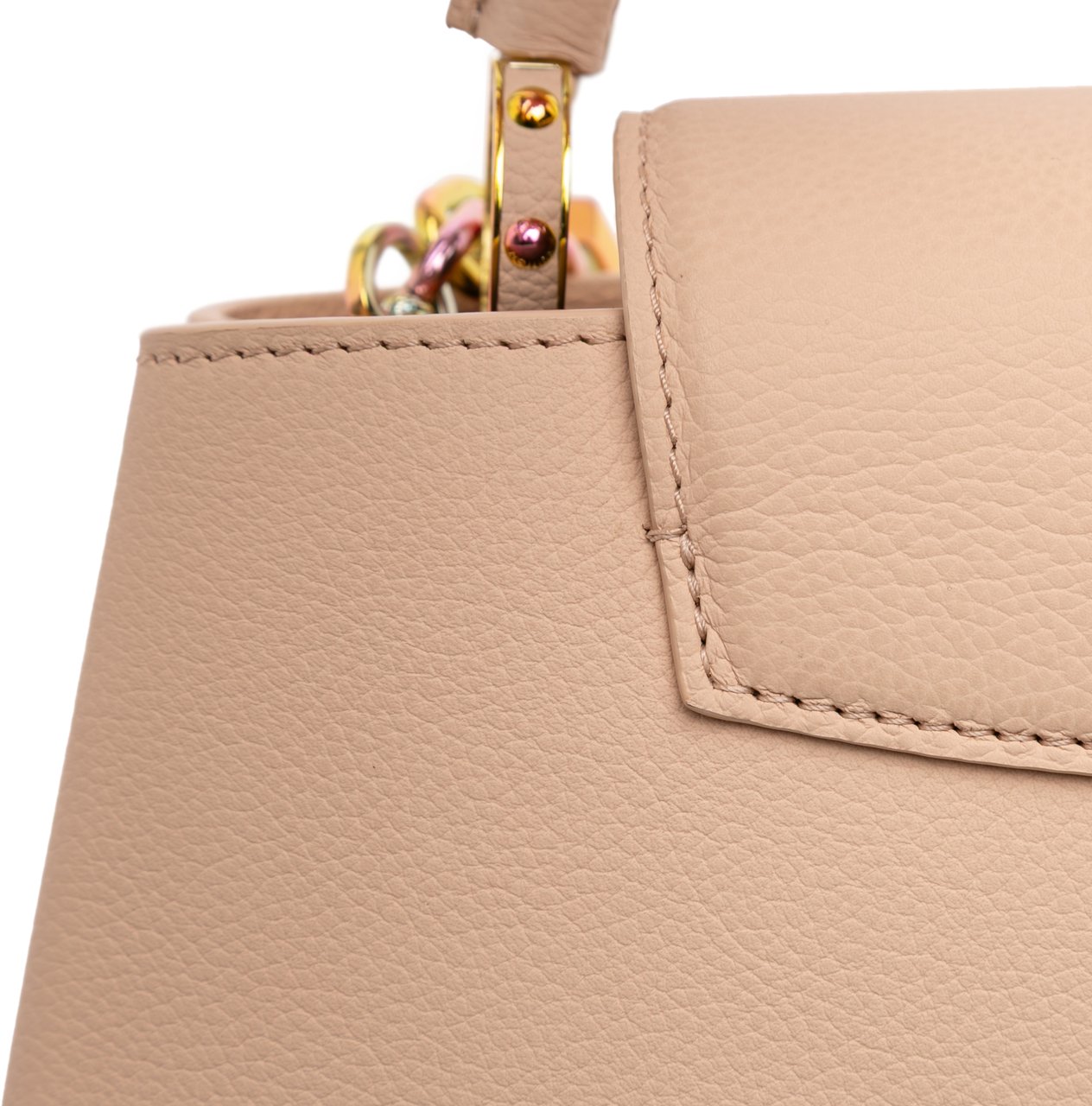 Louis Vuitton Grained Calfskin Capucines East West MM Bruin