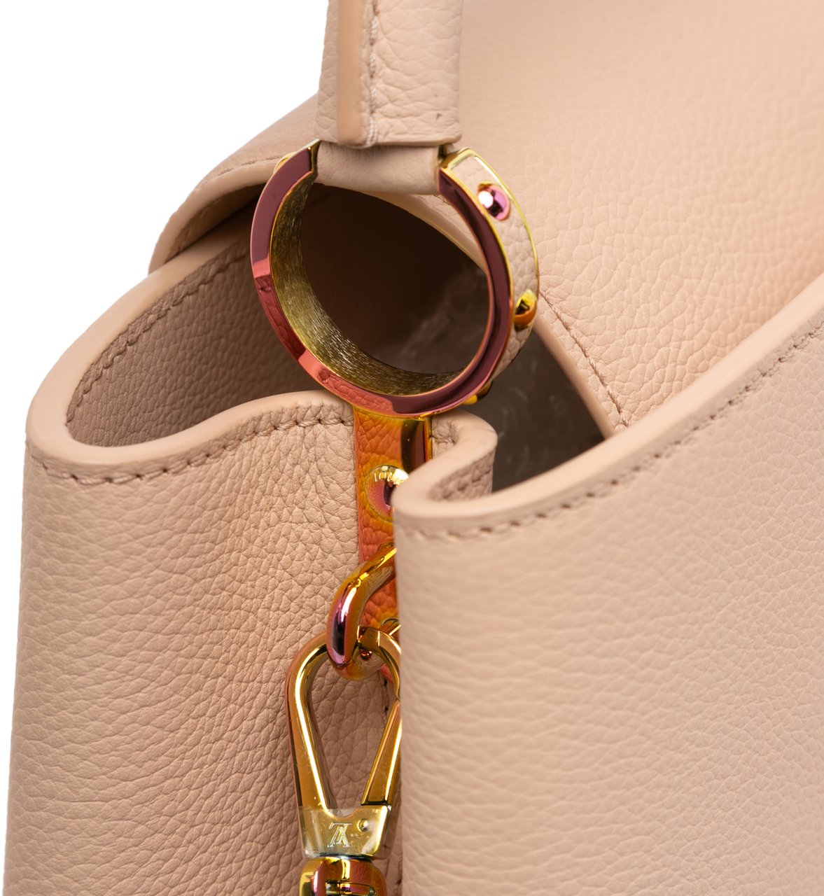 Louis Vuitton Grained Calfskin Capucines East West MM Bruin