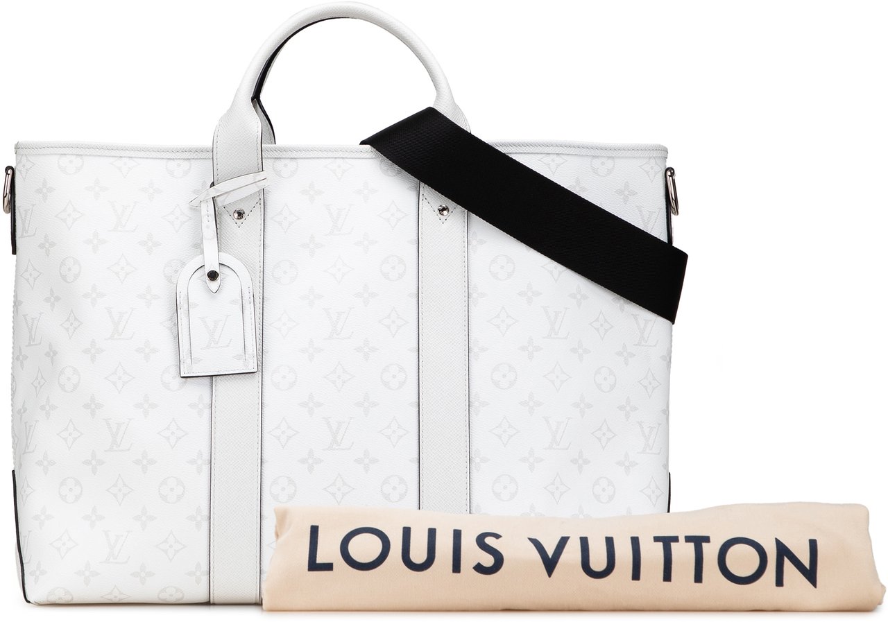 Louis Vuitton Monogram Taigarama Weekend Tote Wit