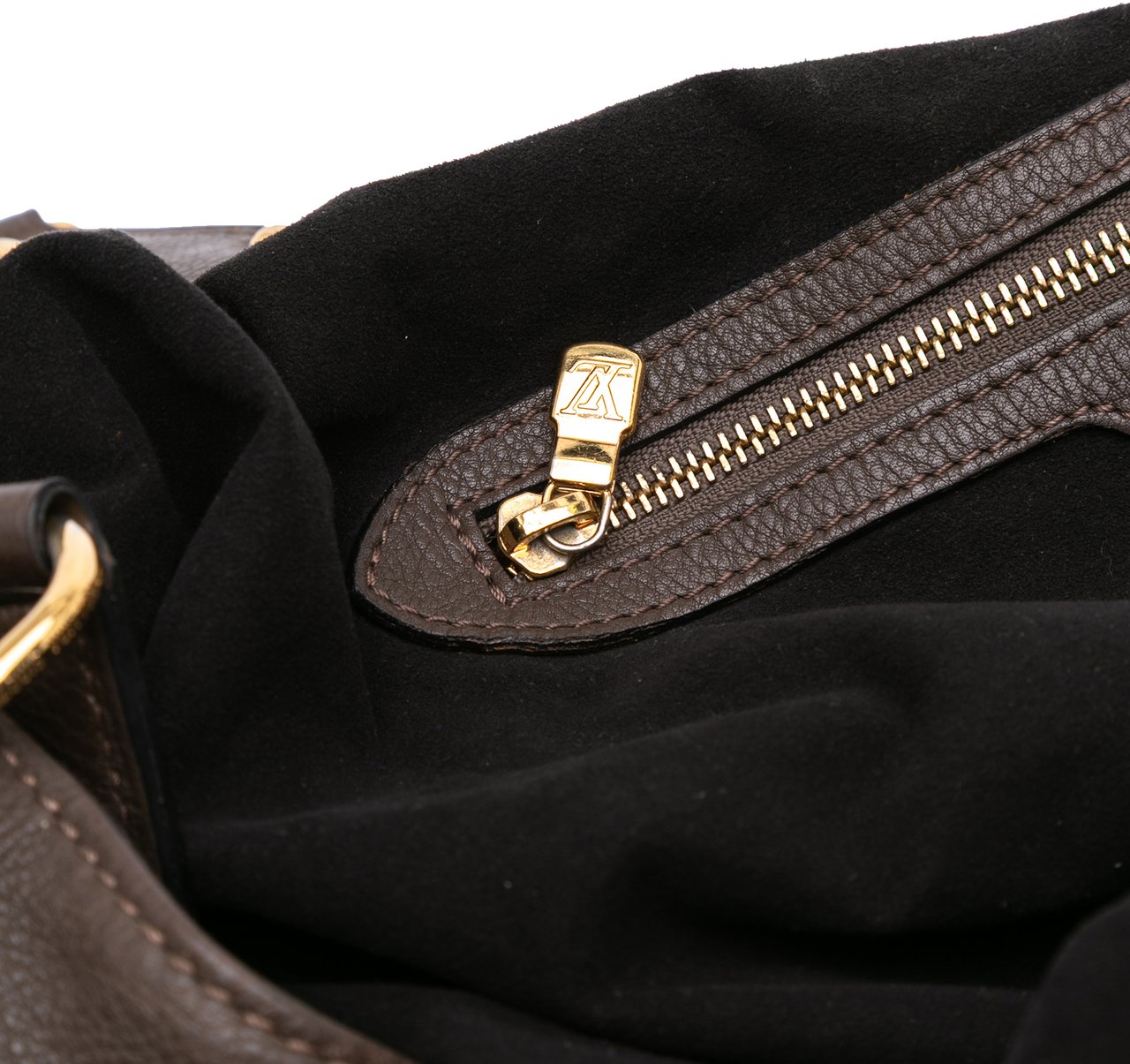 Louis Vuitton Monogram Mahina XL Hobo Bruin
