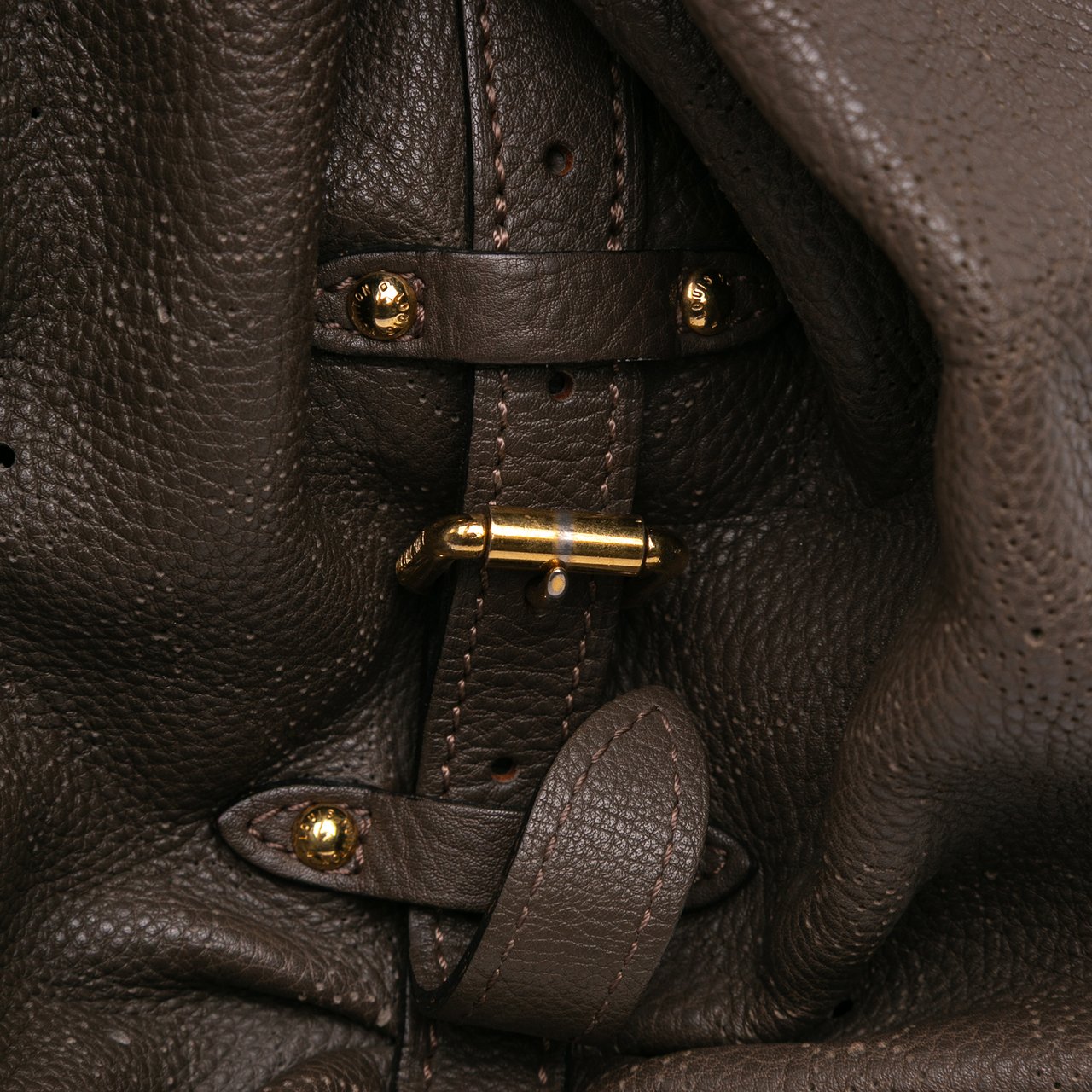 Louis Vuitton Monogram Mahina XL Hobo Bruin