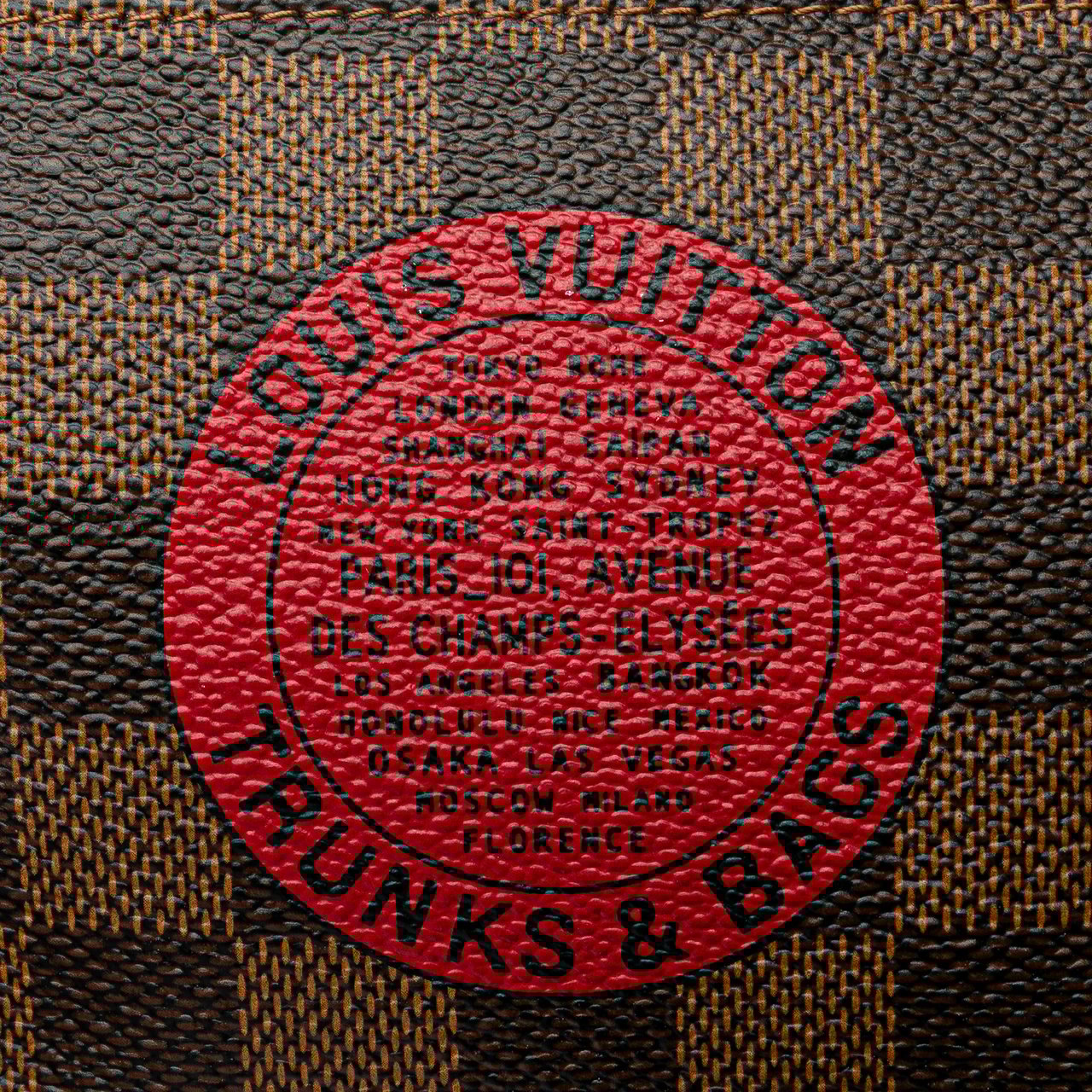 Louis Vuitton Damier Ebene Trunks and Bags Mini Pochette Accessoires Bruin