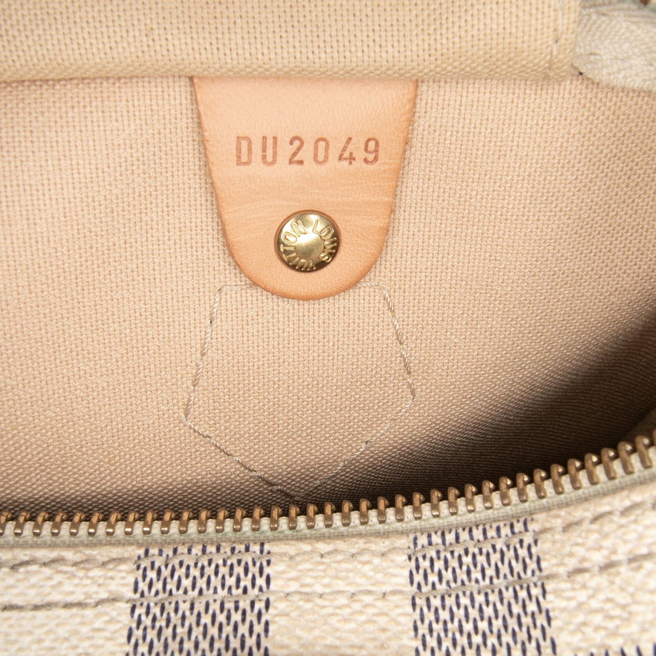 Louis Vuitton Damier Azur Speedy 30 Wit