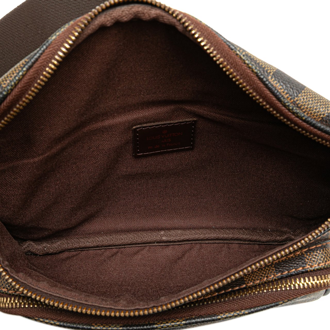 Louis Vuitton Damier Ebene Melville Belt Bum Bag Bruin