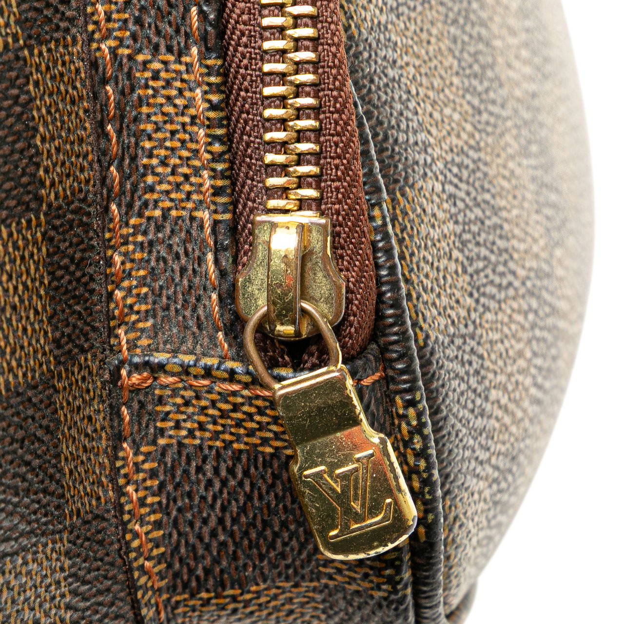 Louis Vuitton Damier Ebene Melville Belt Bum Bag Bruin