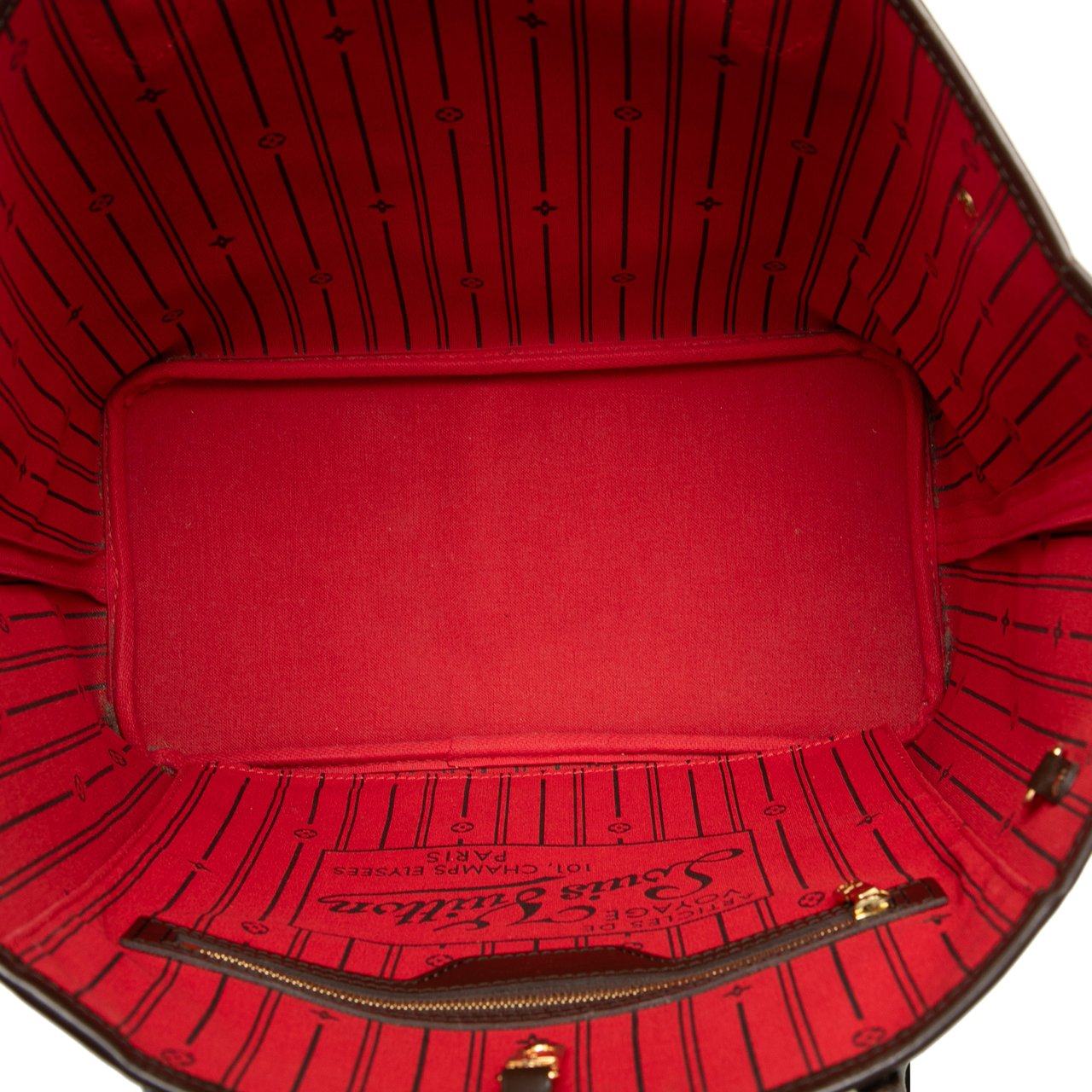 Louis Vuitton Damier Ebene Neverfull MM Bruin