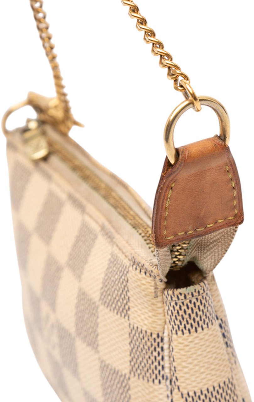 Louis Vuitton Damier Azur Mini Pochette Accessoires Wit