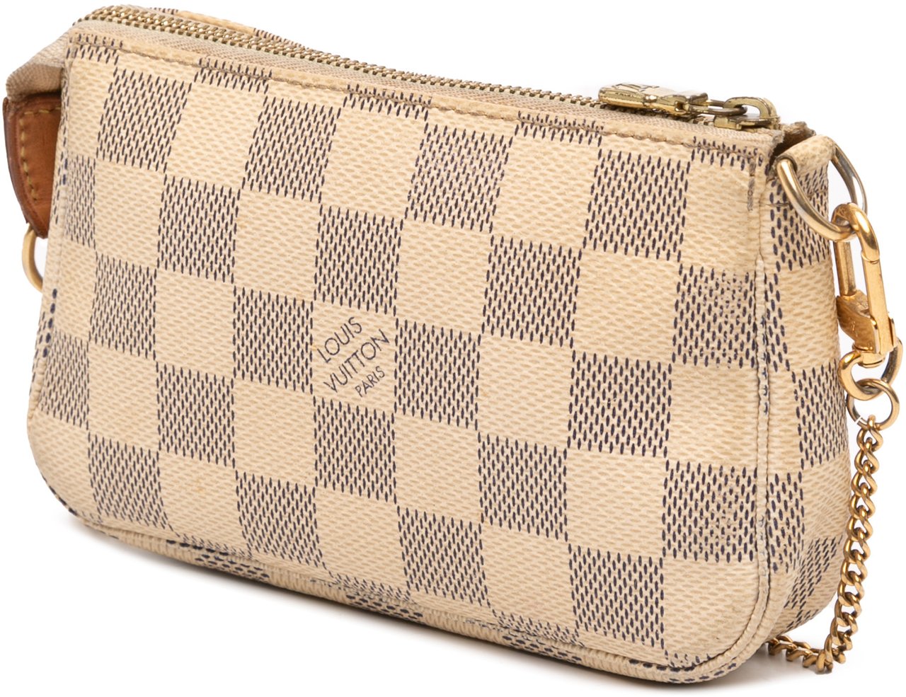 Louis Vuitton Damier Azur Mini Pochette Accessoires Wit