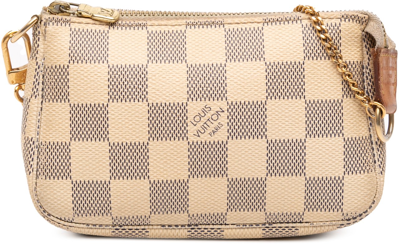 Louis Vuitton Damier Azur Mini Pochette Accessoires Wit