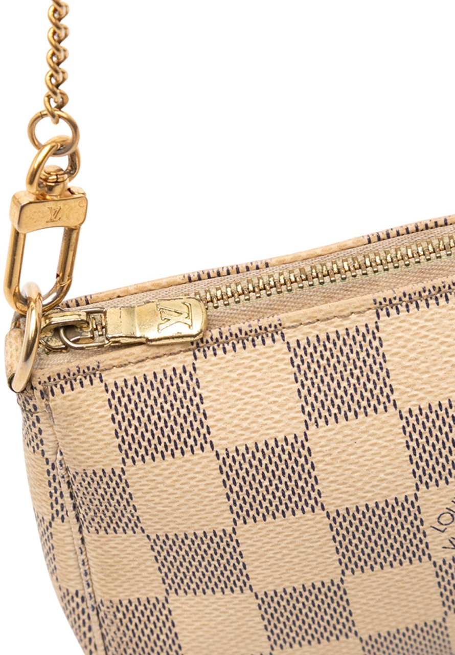 Louis Vuitton Damier Azur Mini Pochette Accessoires Wit