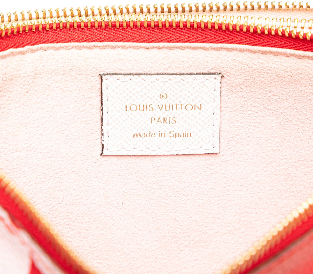 Louis Vuitton Limited Edition Monogram Giant Double Zip Pochette Rood