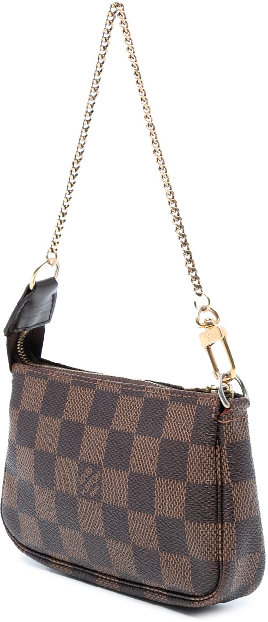 Louis Vuitton Damier Ebene Mini Pochette Accessoires Bruin
