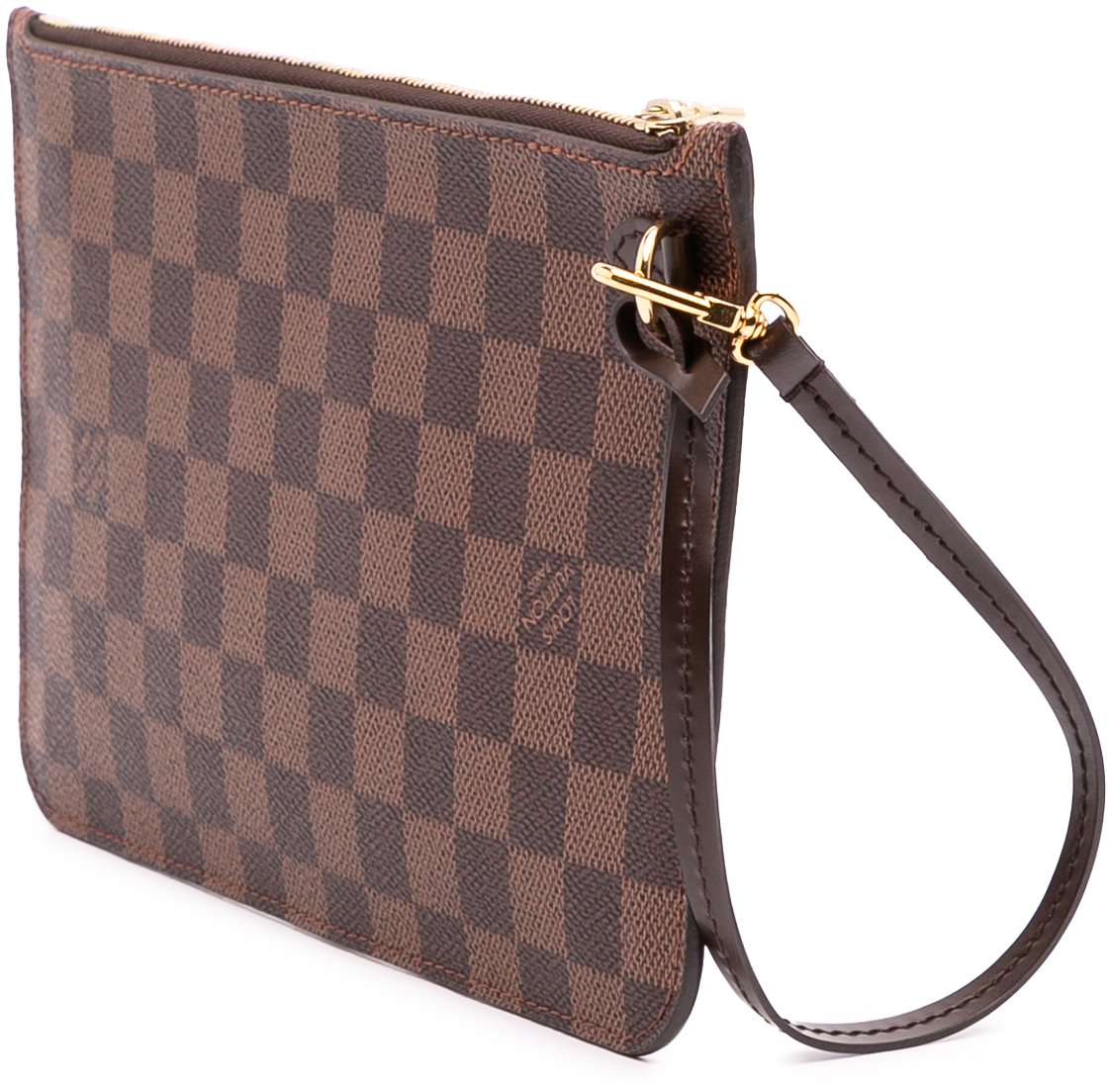 Louis Vuitton Damier Ebene Neverfull Pochette Bruin