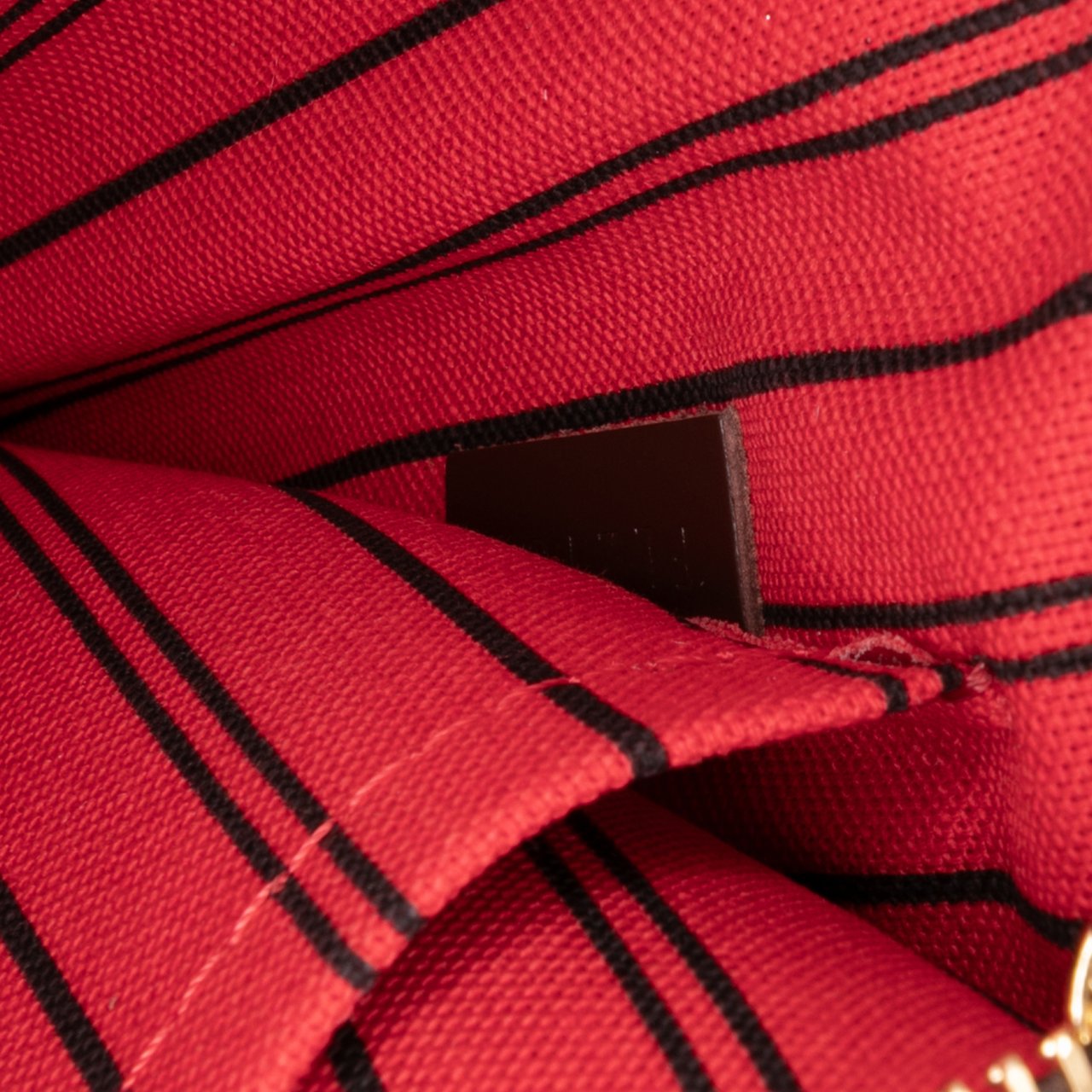 Louis Vuitton Damier Ebene Neverfull Pochette Bruin