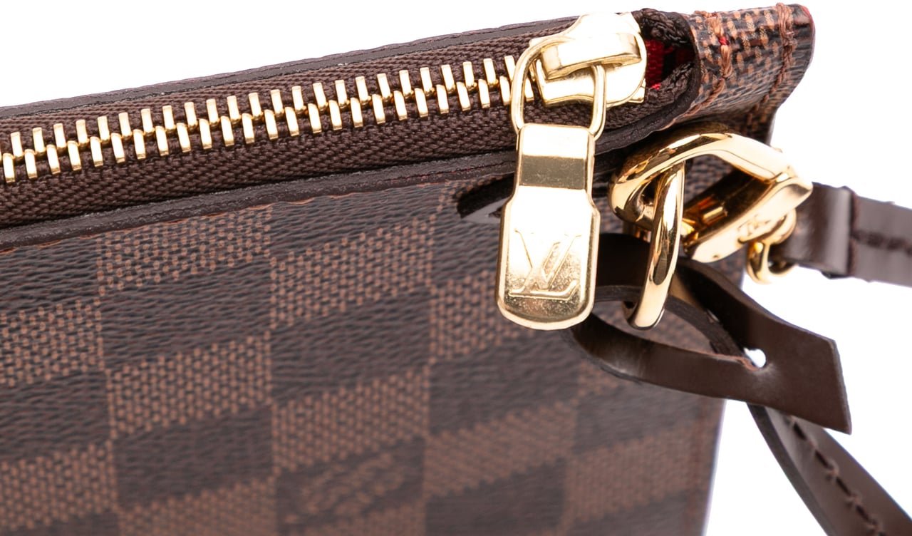 Louis Vuitton Damier Ebene Neverfull Pochette Bruin