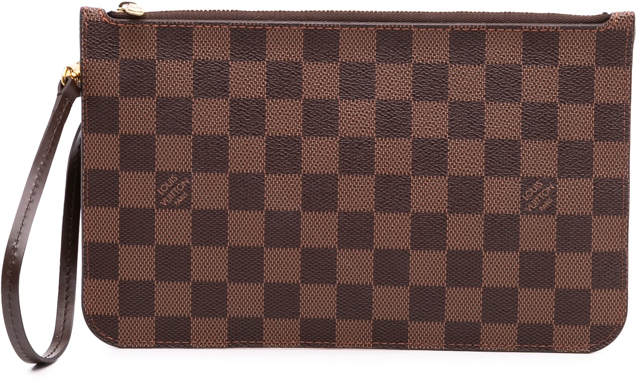 Louis Vuitton Damier Ebene Neverfull Pochette Bruin