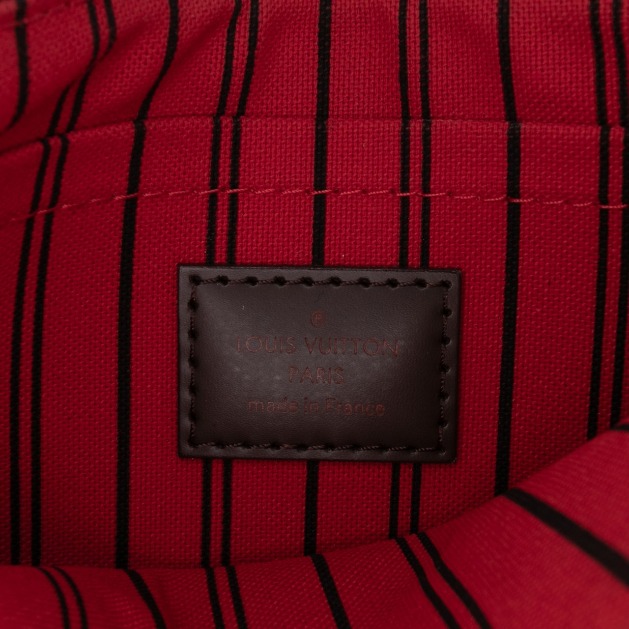 Louis Vuitton Damier Ebene Neverfull Pochette Bruin