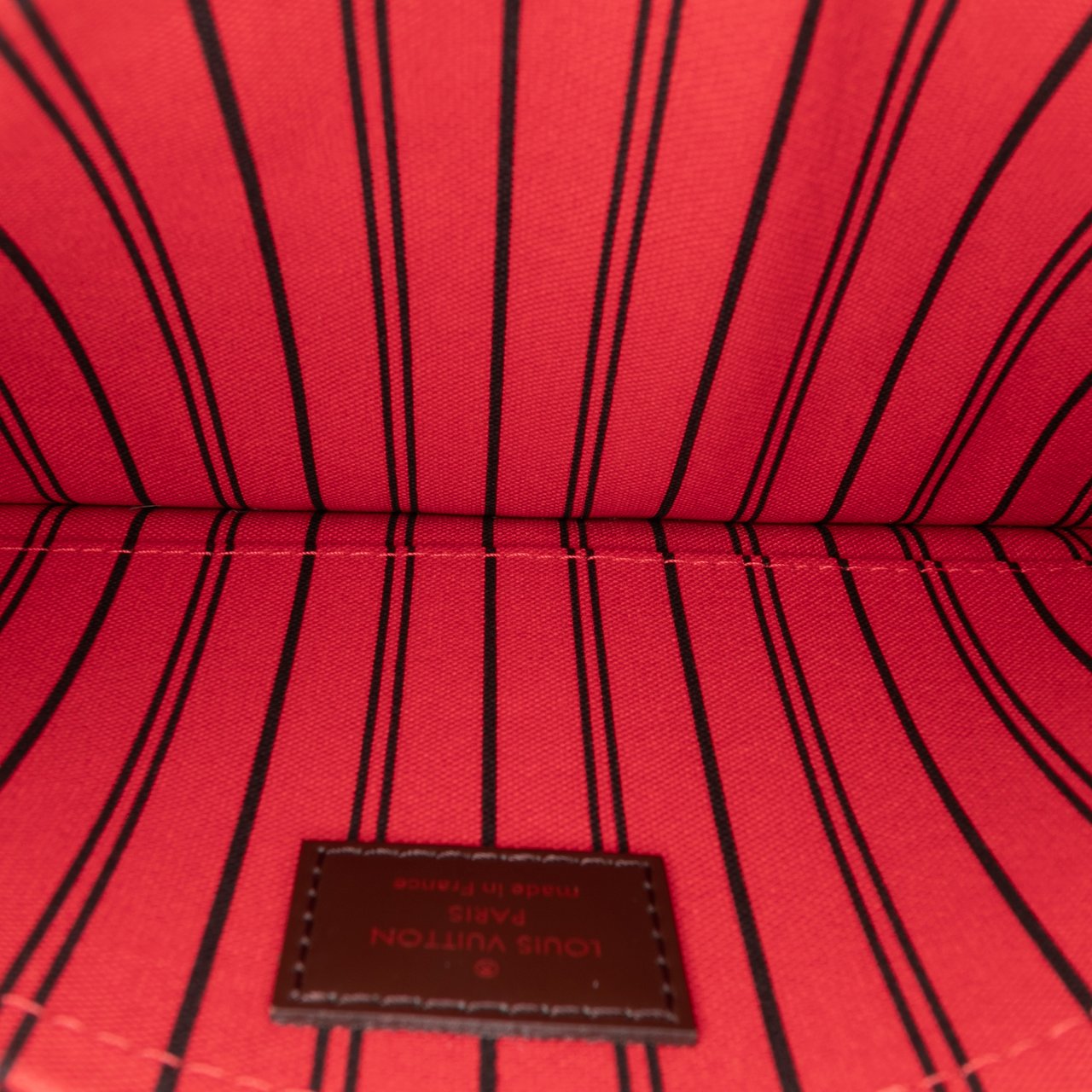 Louis Vuitton Damier Ebene Neverfull Pochette Bruin