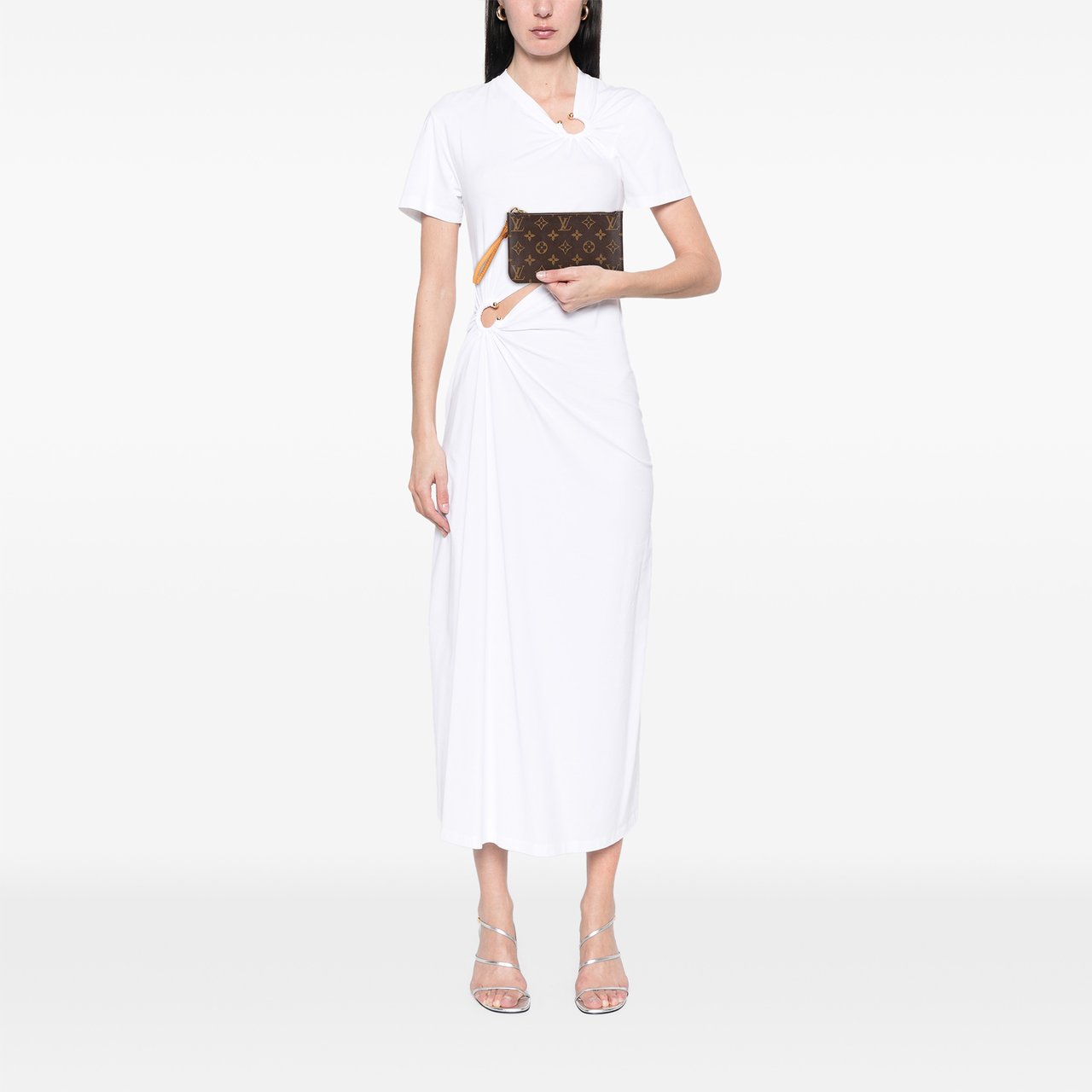 Louis Vuitton Monogram Neverfull Pochette Bruin