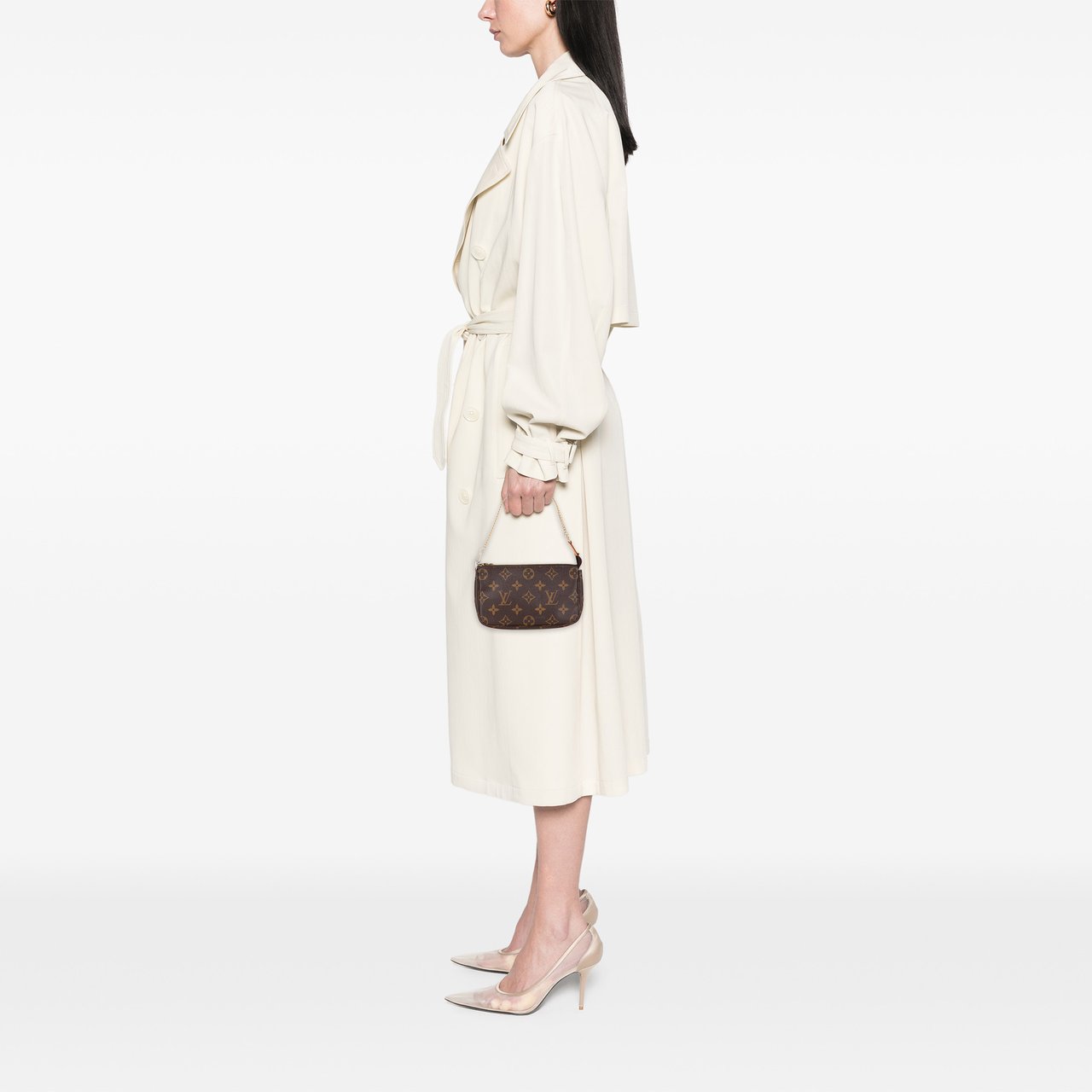 Louis Vuitton Monogram Mini Pochette Accessoires Bruin