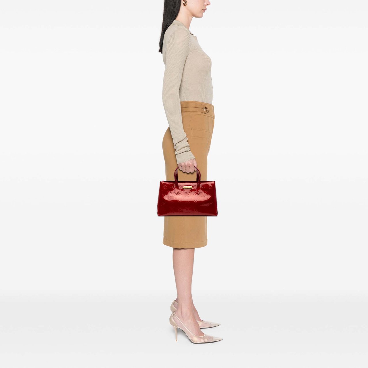 Louis Vuitton Monogram Vernis Wilshire PM Rood