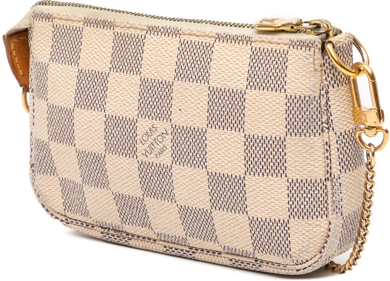 Louis Vuitton Damier Azur Mini Pochette Accessoires Wit