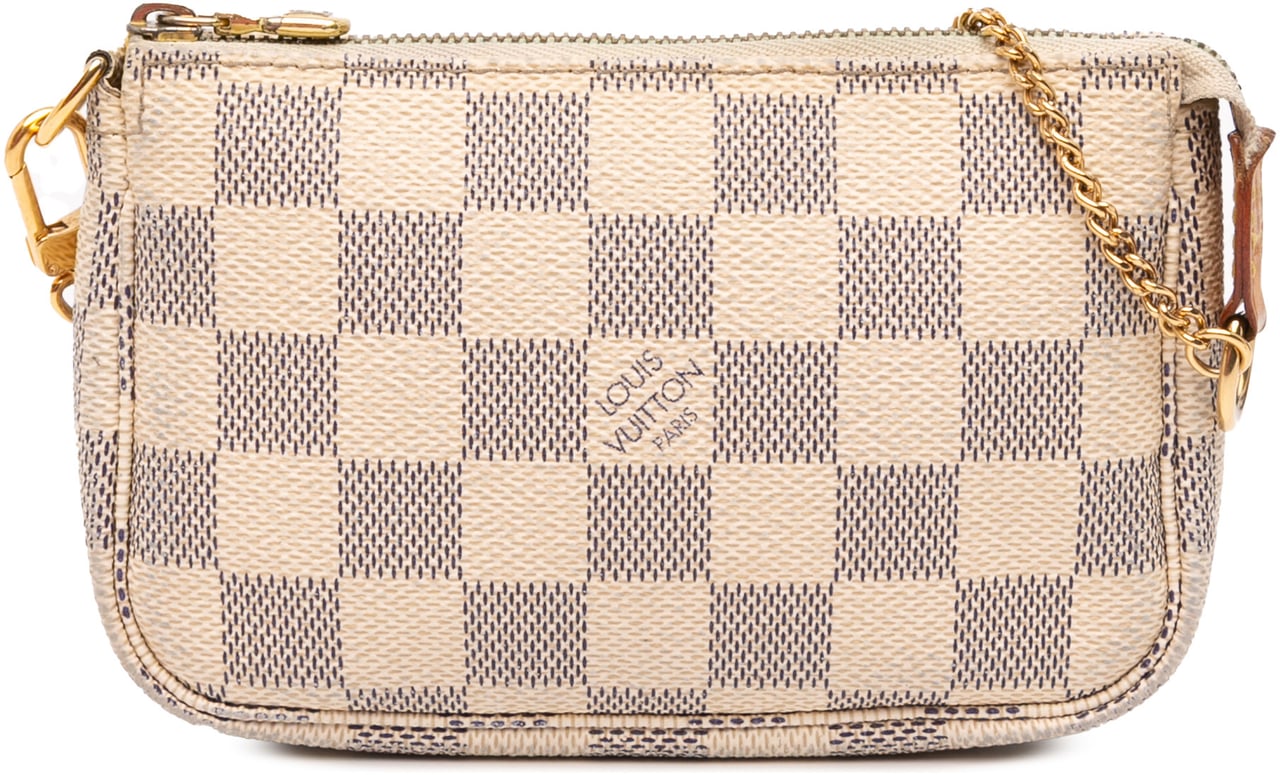 Louis Vuitton Damier Azur Mini Pochette Accessoires Wit