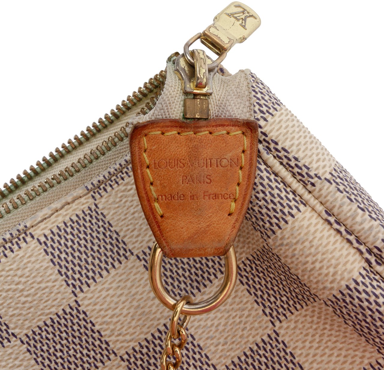 Louis Vuitton Damier Azur Mini Pochette Accessoires Wit