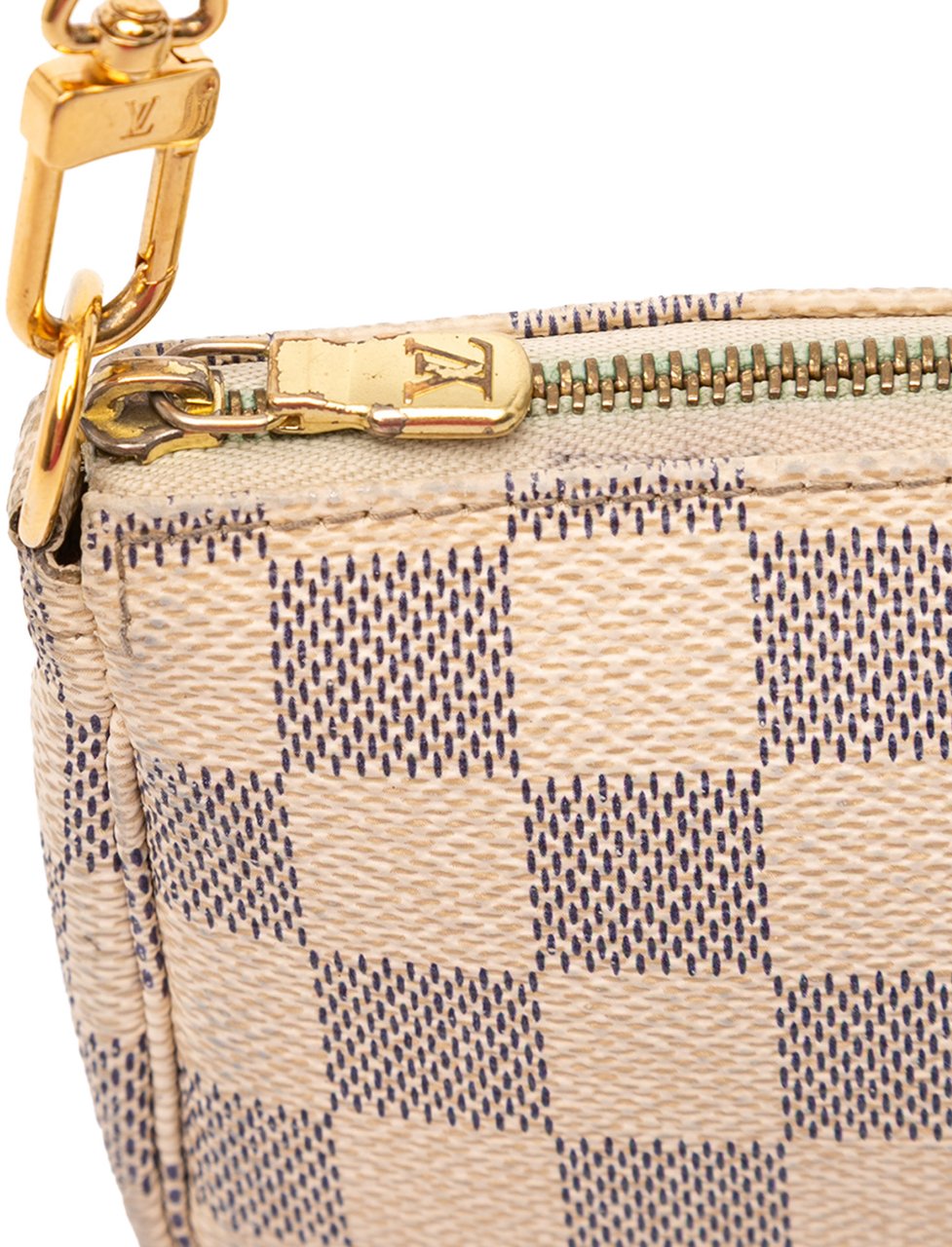 Louis Vuitton Damier Azur Mini Pochette Accessoires Wit