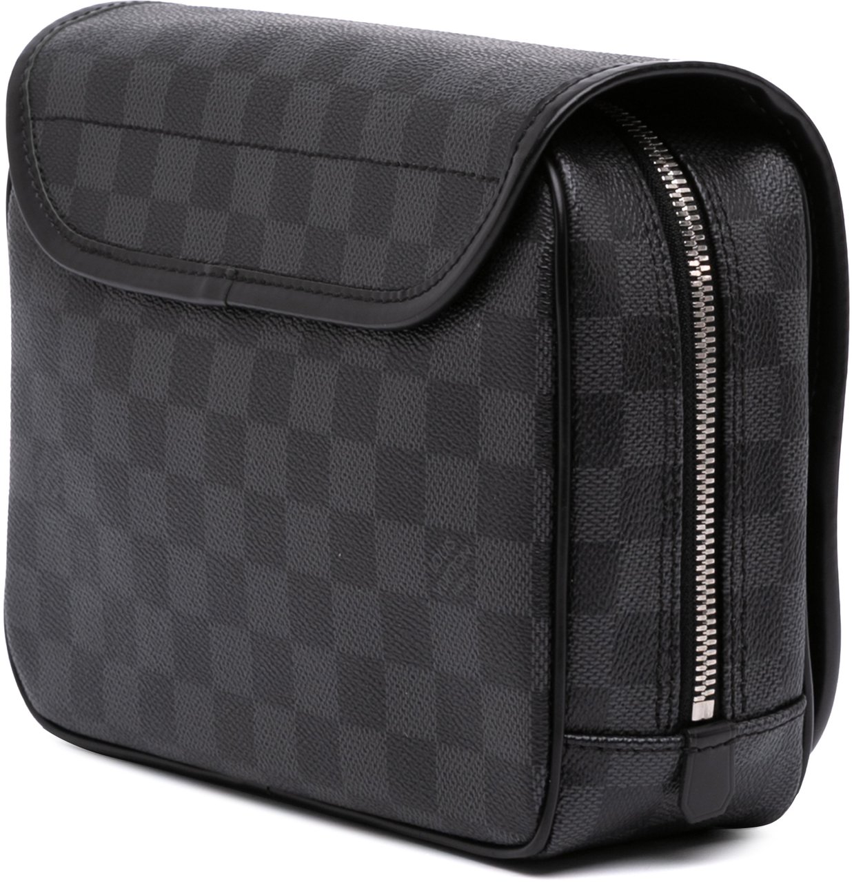 Louis Vuitton Damier Graphite Hanging Toiletry Kit Pouch Zwart