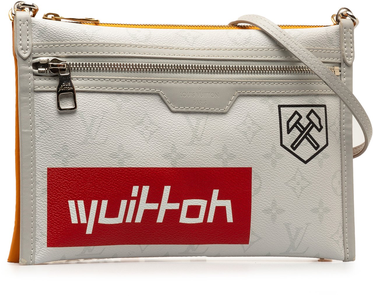 Louis Vuitton Monogram Antartica Double Flat Messenger Grijs