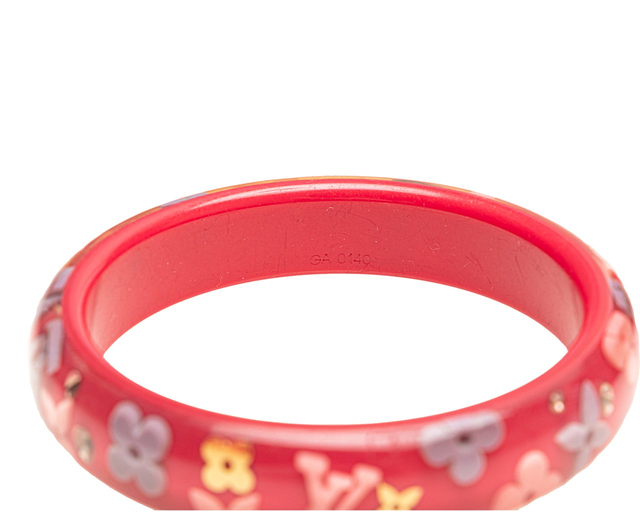 Louis Vuitton Resin and Crystal Inclusion Bracelet GM Roze