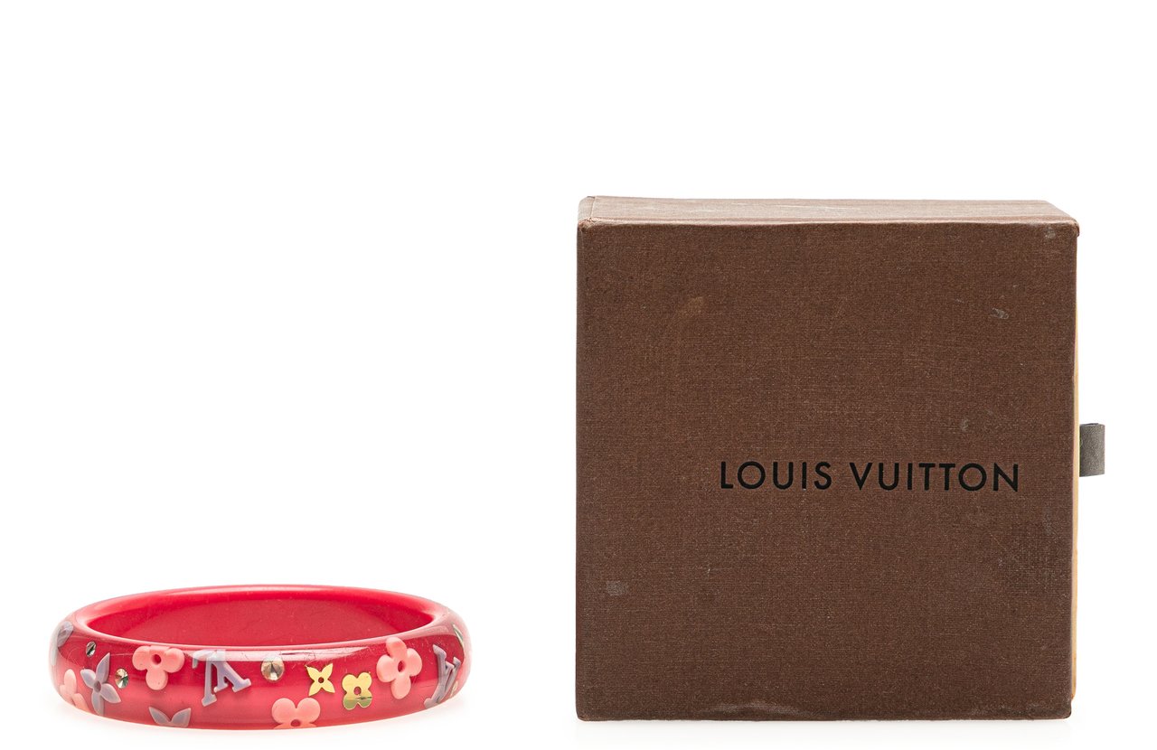 Louis Vuitton Resin and Crystal Inclusion Bracelet GM Roze