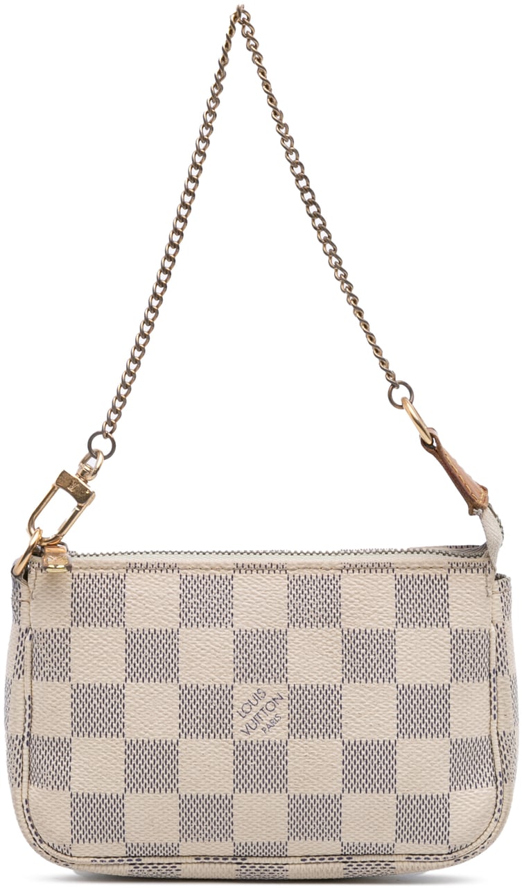 Louis Vuitton Damier Azur Mini Pochette Accessoires Wit