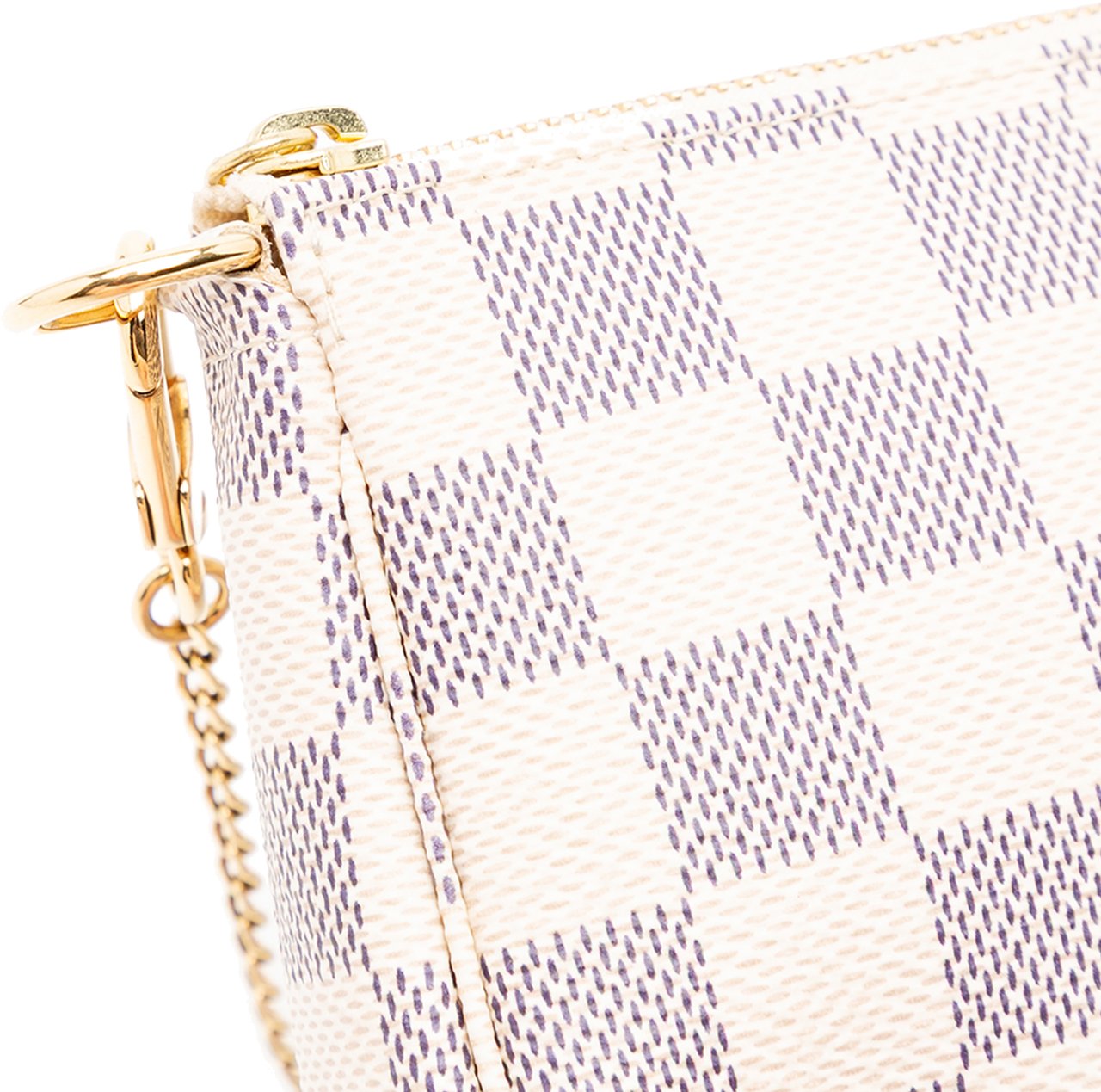 Louis Vuitton Damier Azur Mini Pochette Accessoires Wit